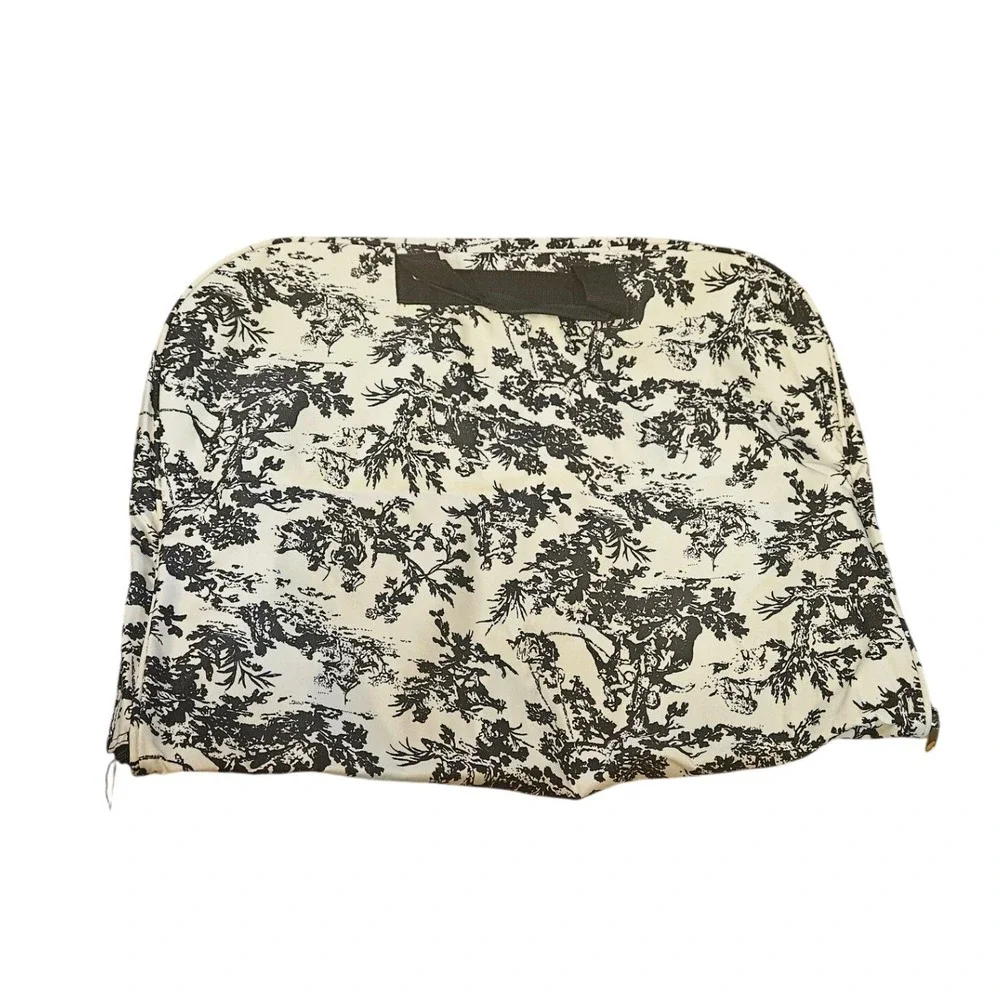 Floral Toile Garment Bag Black White Travel Suit Carrier Organizer